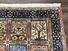 Beautiful Persian Rug 7x10, Semi Antique Persian Tabriz Carpet, Kheshti Panel Design, Tree of Life, Vases, Wool Hand Knotted Authentic Oriental Rug - Jewel Rugs