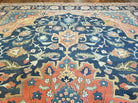 11' X 18' Antique Handmade Turkish Wool Rug Phoenix Bird Animal Pictorial Nice Blue and Red Fine Carpet - Jewel Rugs