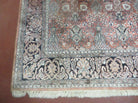 6' X 6' Vintage Handmade Fine Indian Silk Rug Kashmir Square Nice - Jewel Rugs