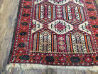 Semi Antique Persian Turkoman Baluch Collectible Rug, Hand-Knoted, Wool, 2'2" x 3'6" - Jewel Rugs