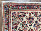 Vintage Persian Sarouk Rug, Wool, Hand-Knotted, Ivory, 3' 3" x 6' 5" - Jewel Rugs