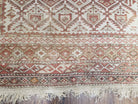 Antique Caucasian Shirvan Rug 4x6, Dagestan Area Rug, Wool Hand-Knotted Soft Red & Ivory 1920s Oriental Carpet, Soft Muted Colors - Jewel Rugs