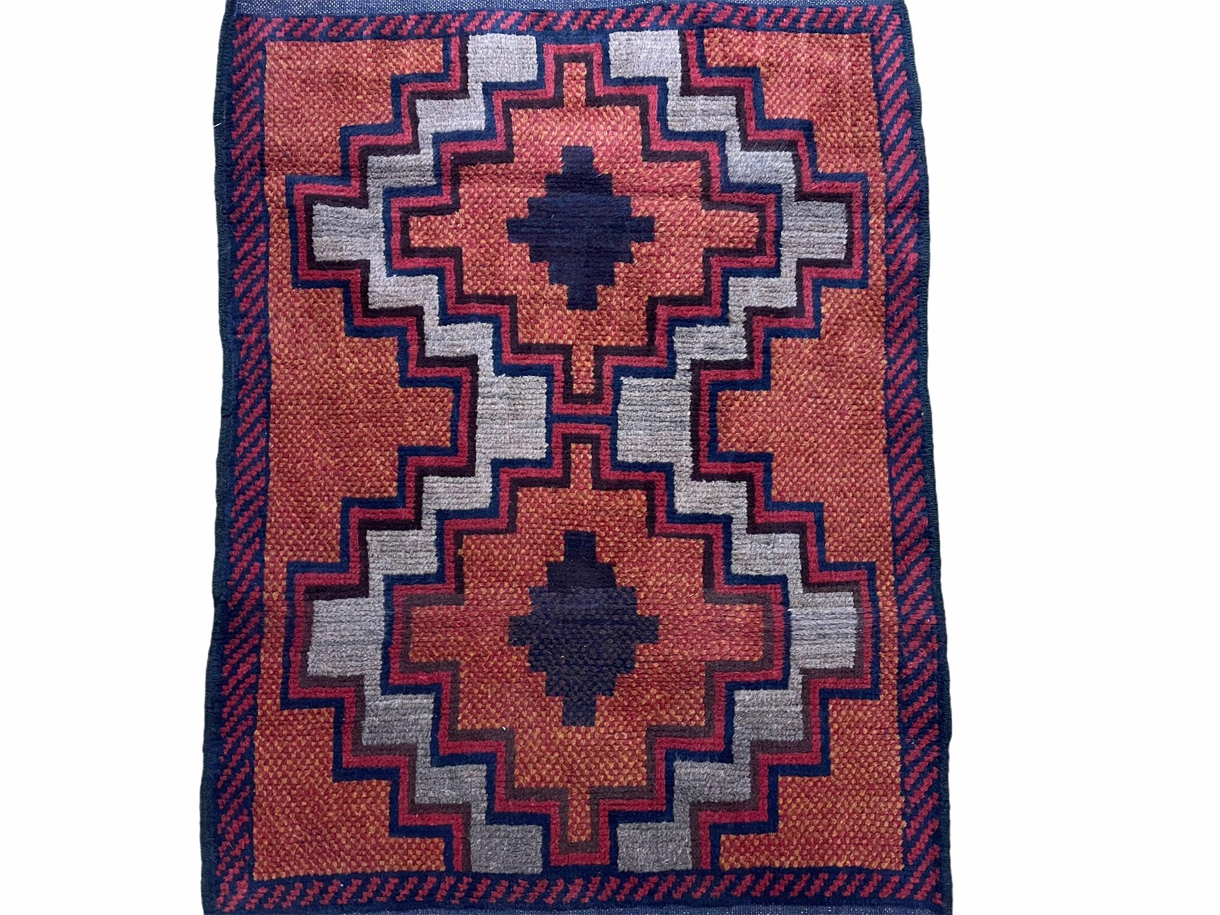 3X5 Vintage Handmade Tribal Wool Rug Balouchi Rug Afghan Rug Red 2' 8" X 4' 8" - Jewel Rugs