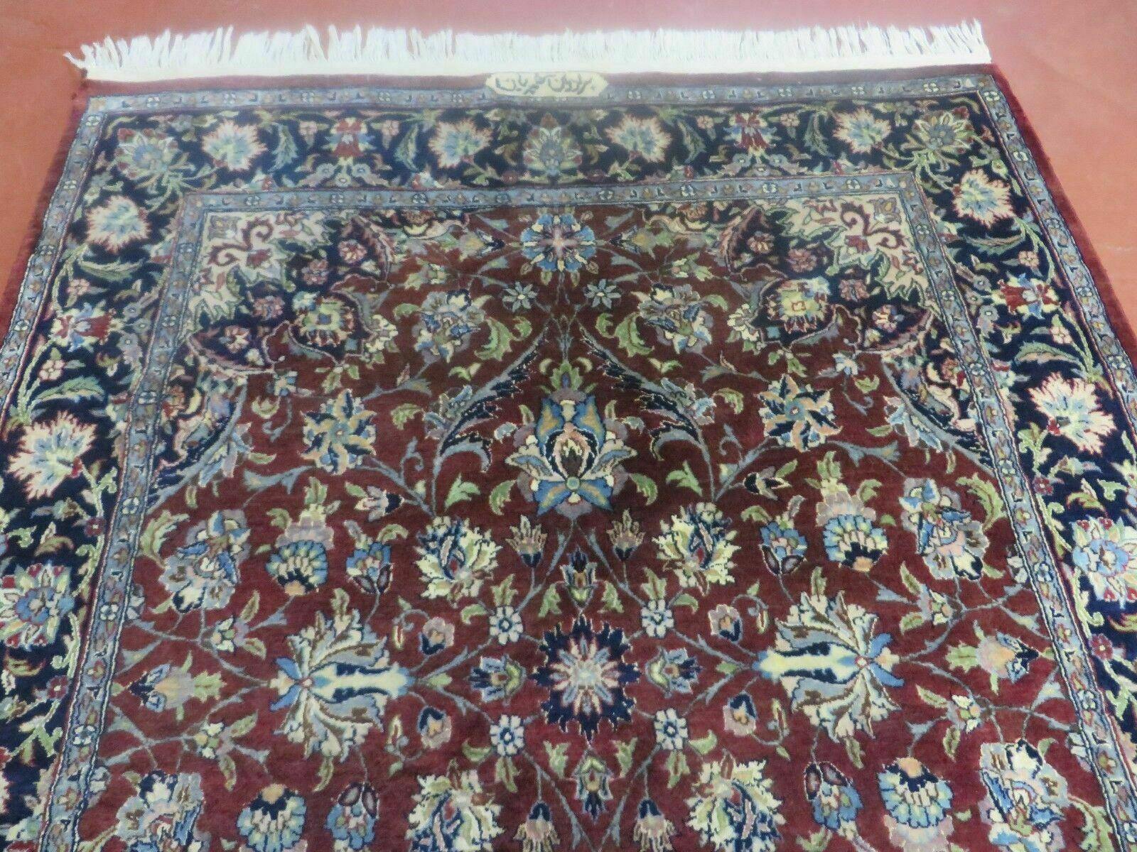 4' X 6' Vintage Handmade Pakistan Floral Oriental Wool Rug Carpet Fine Weave - Jewel Rugs