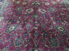 8' X 10' Antique Handmade Larastan Indian Wool Rug Carpet Wine Red Nice - Jewel Rugs