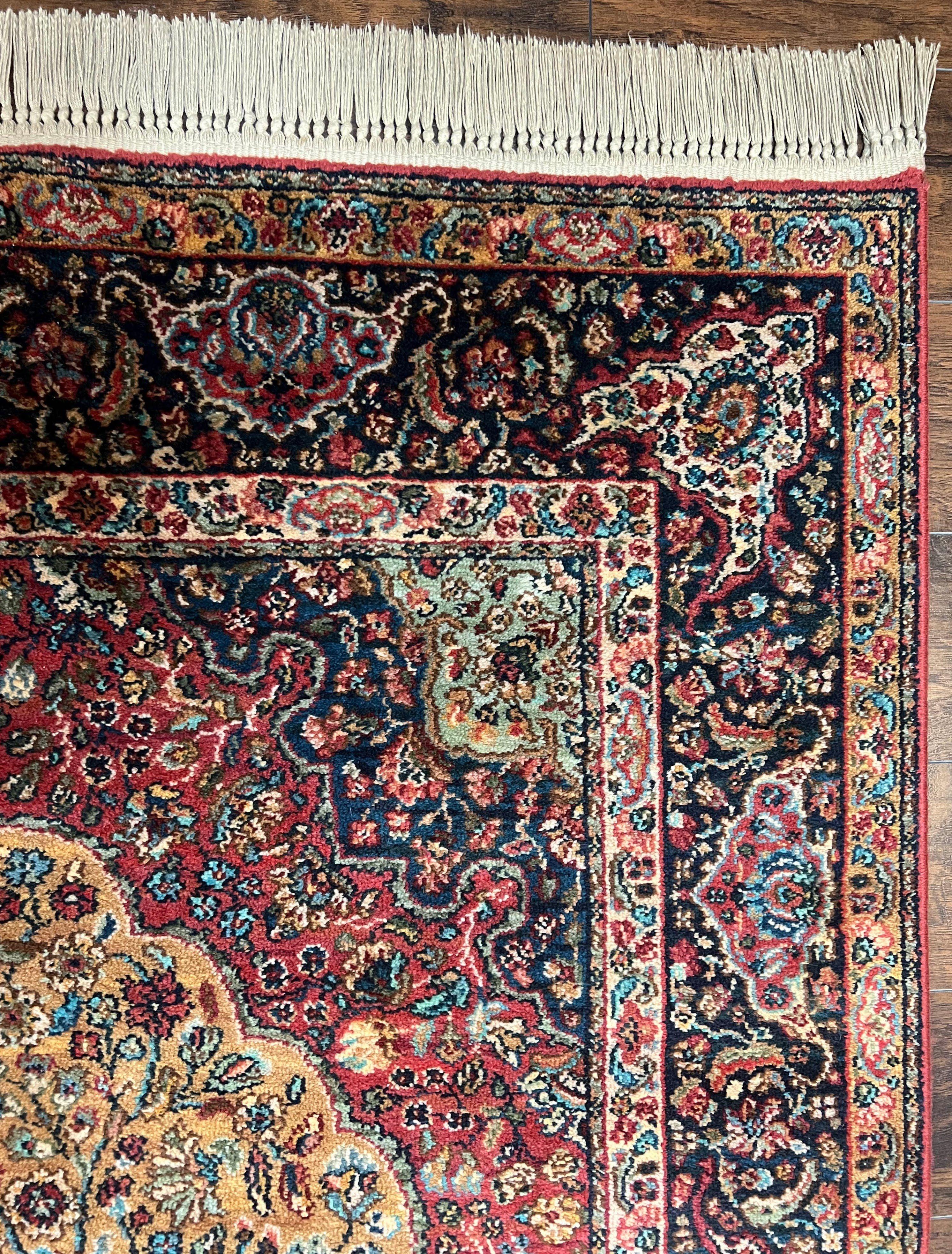 Karastan Rug 5.9 x 9 Medallion Kirman #700/718, Original Karastan Collection 700 Series, Discontinued Wool Karastan Carpet Vintage 6x9 Rug - Jewel Rugs