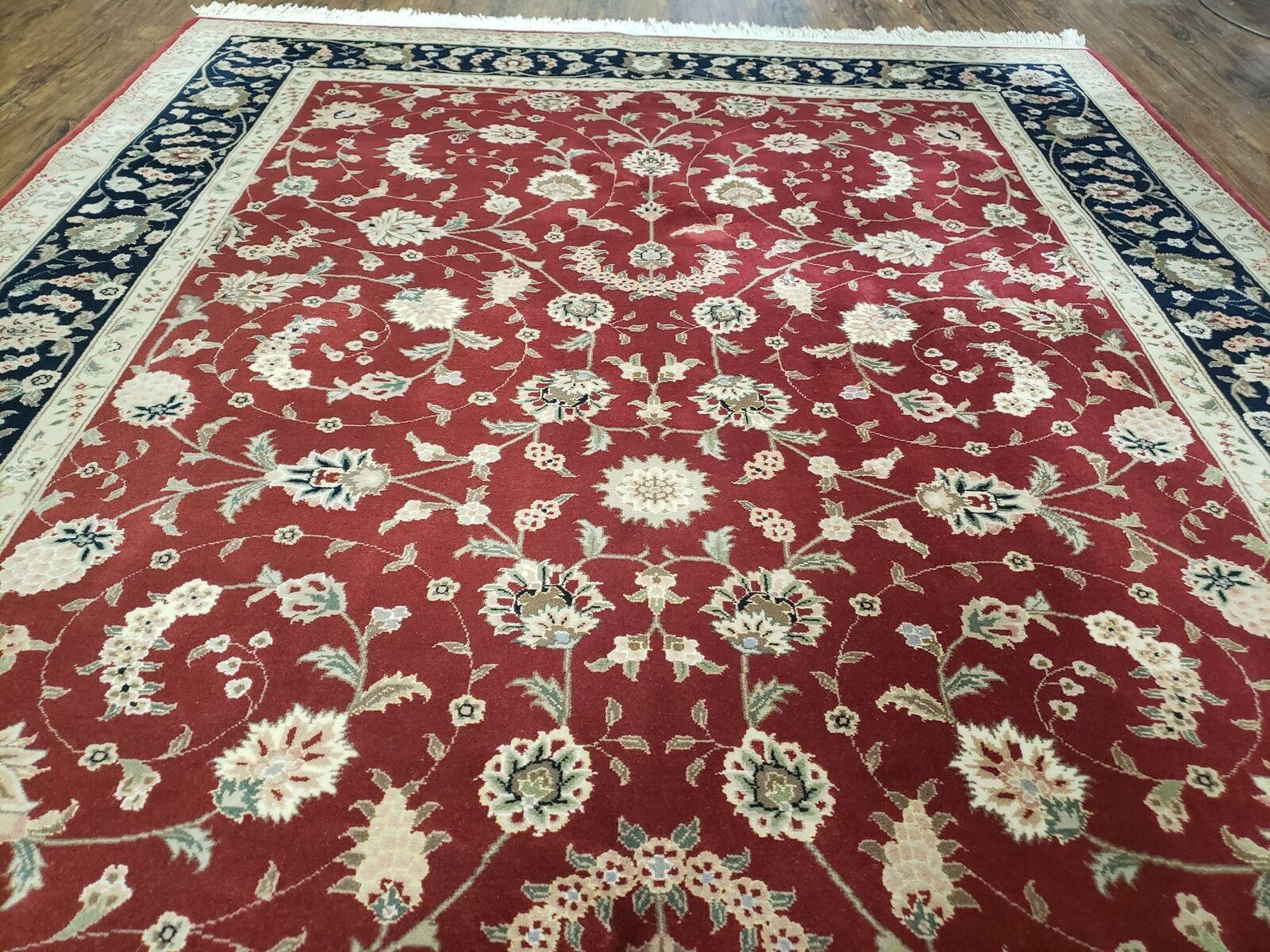 6' X 9' Vintage Fine Oriental Floral Handmade Wool Rug Vegetable Dyes Red Nice - Jewel Rugs