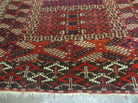 4' X 4' Antique Handmade Fine Tekkeh Turkoman Engsi Hatchli 4 Seasons Wool Rug - Jewel Rugs