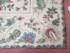 New Aubusson Rug, 10x13 Aubusson Rug, Hand-Woven Handmade, Floral Roses and Leaves, Beige/Ivory, Large Wool Flatweave Rug, 9x13 - 10x14 Rugs - Jewel Rugs