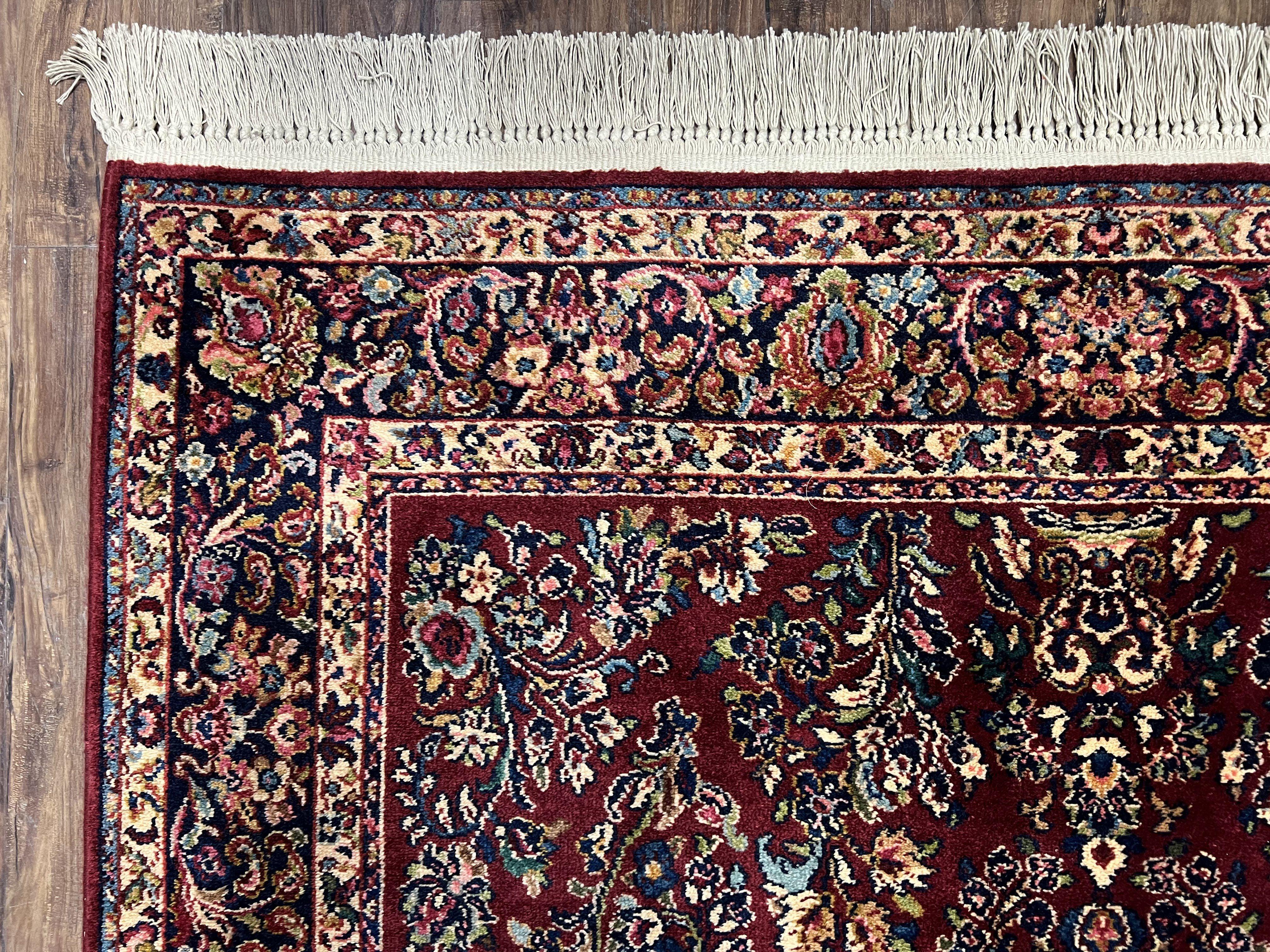 5.9 x 9 Karastan Rug Red Sarouk Rug #785, Karastan Wool Rug, Karastan Carpet, Original 700 Series Vintage Karastan Oriental Rug Discontinued - Jewel Rugs