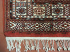 7' X 9' Vintage Handmade Bokhara Turkoman Pakistan Wool Rug Carpet Nice - Jewel Rugs