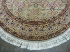 6' Handmade Fine Indian Wool Rug Carpet Round Silk Accent Beauty - Jewel Rugs