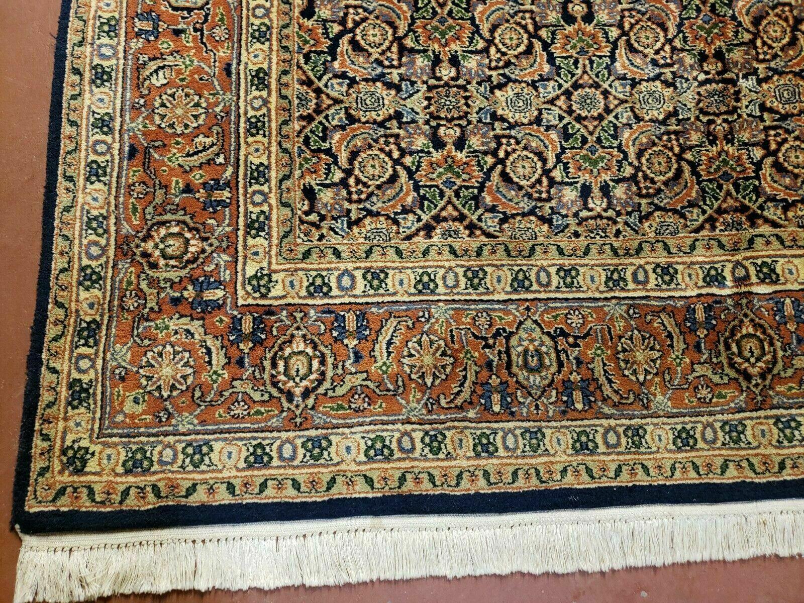 6' X 9' Vintage Handmade Indian Agra Wool Rug Nice - Jewel Rugs