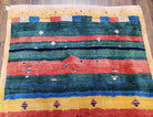 Colorful Persian Gabbeh Rug 4x6, Soft Pile, Colorful Rug, Handmade Hand Knotted Wool Carpet, Home Office Rug, Area Rug for Bedroom 4 x 6 ft - Jewel Rugs