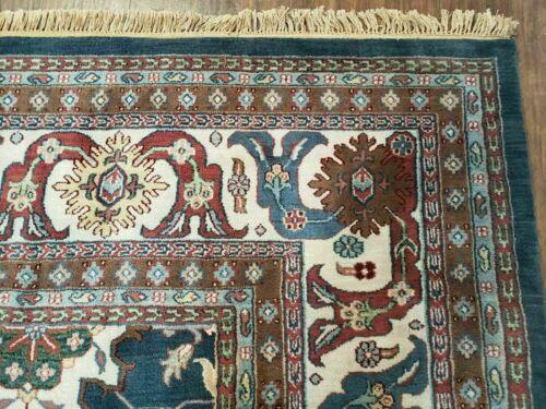 12' X 18' One-of-a-Kind Hand-Knotted Wool Indian Rug Agra Blue Gray Wow - Jewel Rugs