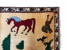 4x6 Rug Handmade Zagros Quality Wool Horses Tribal Hand-Knotted Rug Veggie Dye - Jewel Rugs