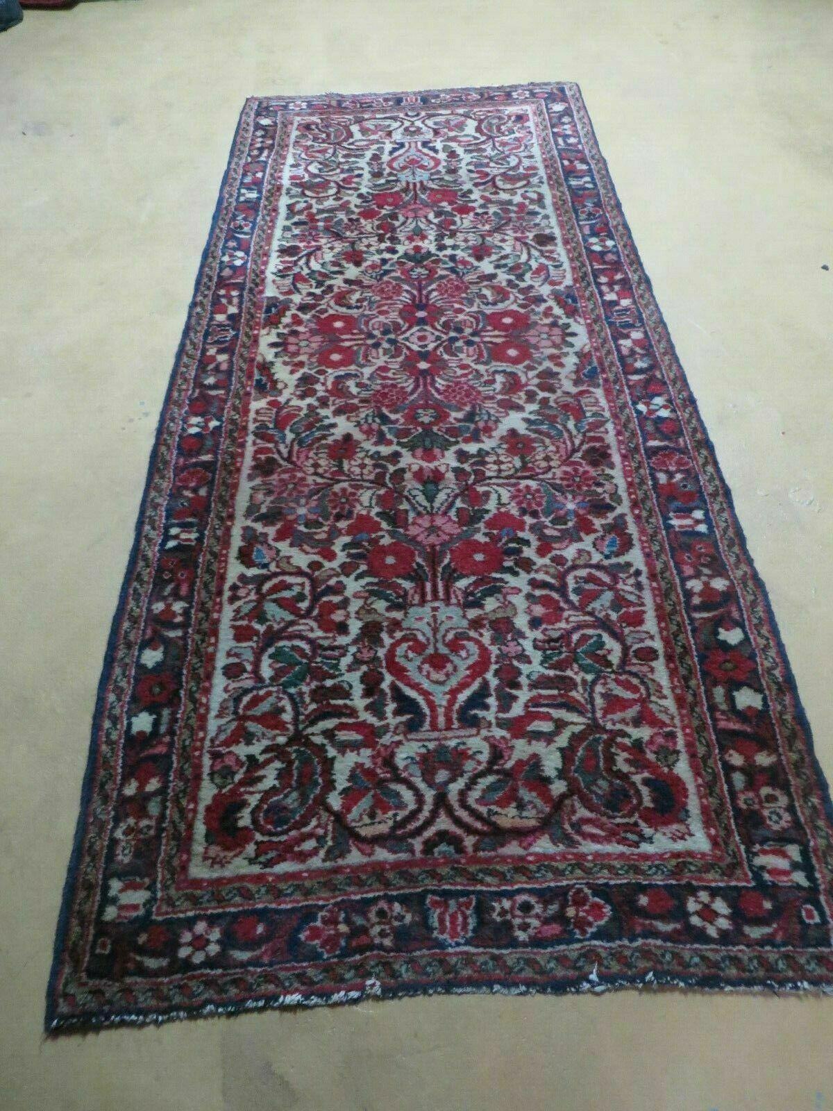 3' X 6' Antique Handmade India Floral Oriental Wool Rug Vegetable Dye Nice - Jewel Rugs