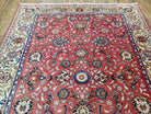 Semi Antique Persian Kashan, Red & Cream, Hand-Knotted, Wool, 4' 8" x 6' 6", Pair A - Jewel Rugs