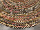 Antique American Braided Rug 10 x 10 ft Multicolor Round Rug 10x10, Vintage Large Round Rug, 10ft Circular Area Rug, Colorful Round Carpet - Jewel Rugs