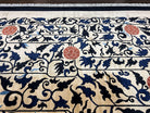 10x14 Chinese Peking Rug, Allover Pattern, Beige Black Blue Red, Handmade Hand Knotted Vintage 1940s Antique Living Room Chinese Carpet Nice - Jewel Rugs