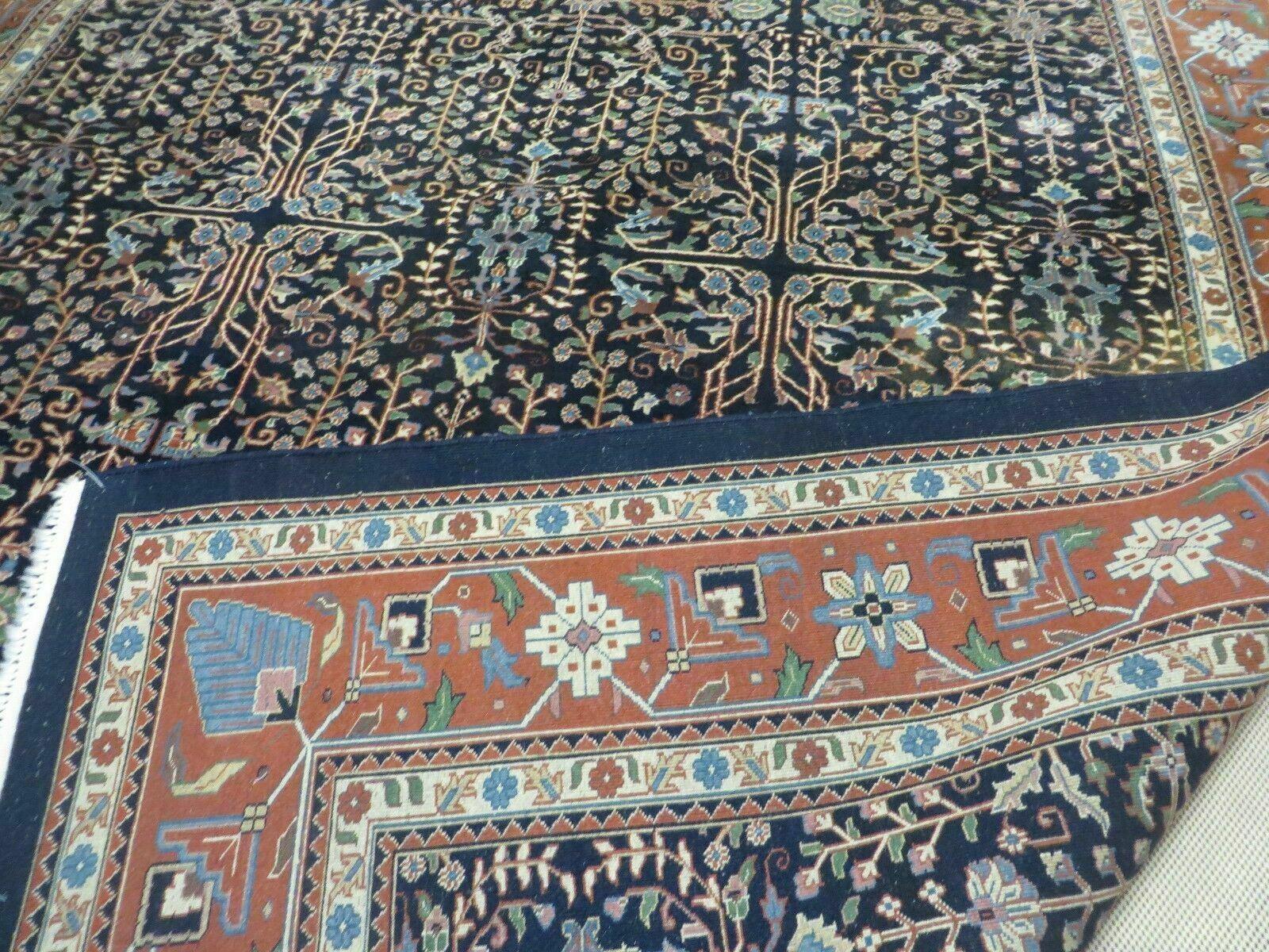 8' X 12' Vintage Fine Handmade India Floral Oriental Wool Rug Detailed Nice - Jewel Rugs