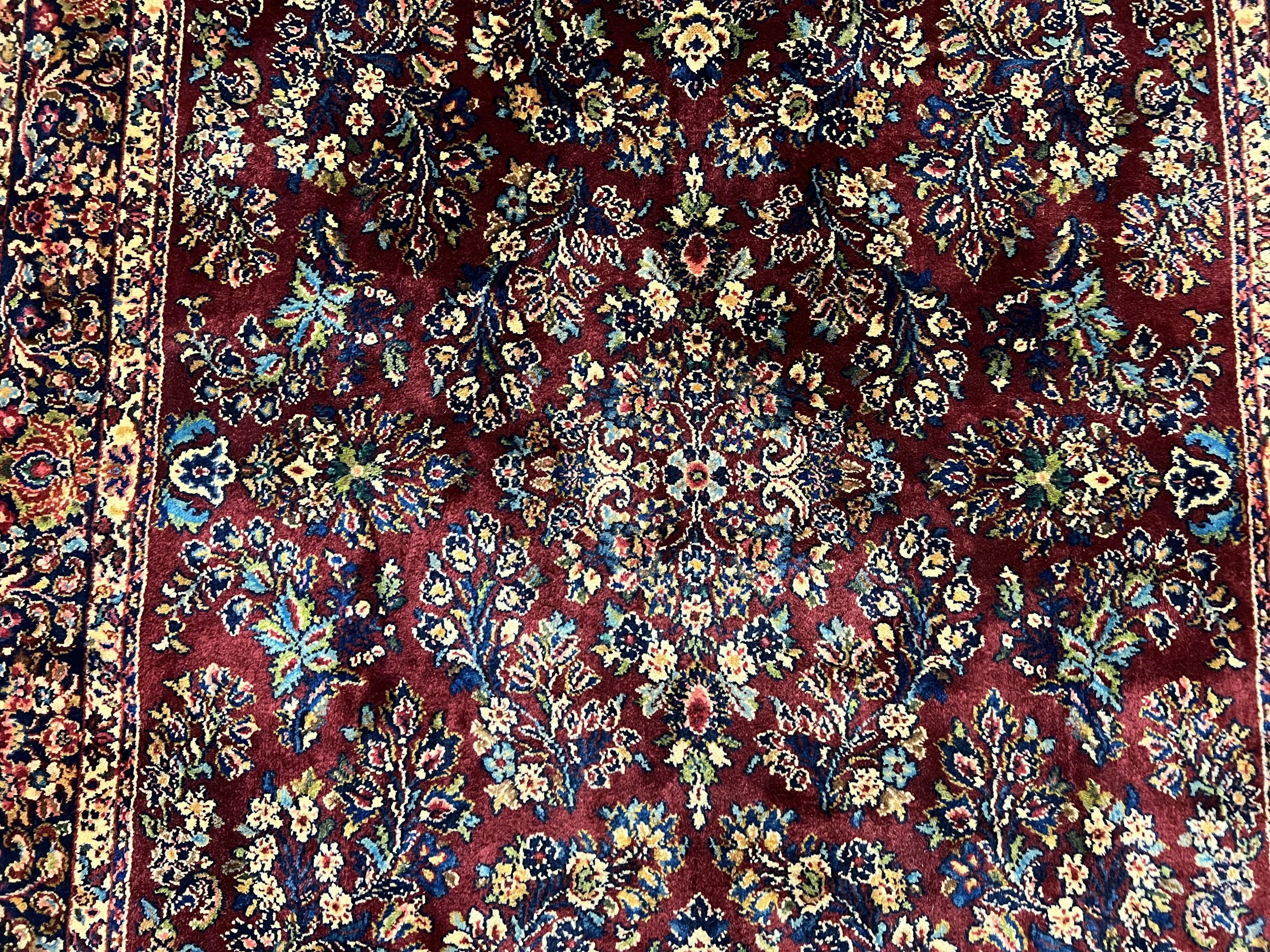 5.9 x 9 Karastan Rug Red Sarouk Rug #785, Karastan Wool Rug, Karastan Carpet, Original 700 Series Vintage Karastan Oriental Rug Discontinued - Jewel Rugs