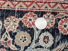 Vintage Persian Oriental Rug, Very Fine Hand-Knotted Vases and Flowers Carpet, Hand-Knotted, Wool, Red & Dark Blue, Teal, Writing, 6x9 Rug - Jewel Rugs