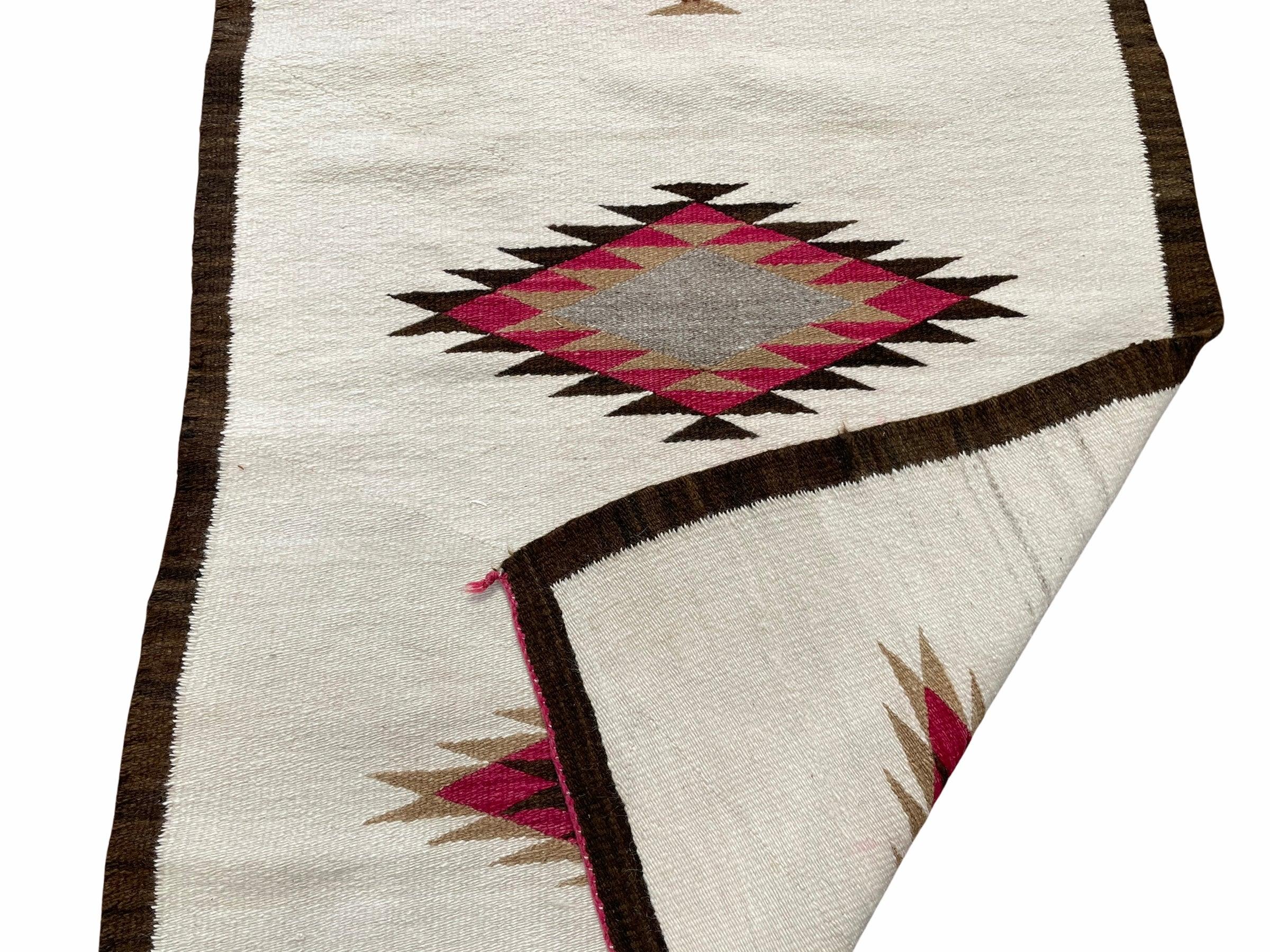 Navajo Rug, Navajo Blanket, Antique Navajo Rug 2.5 x 4, Diamond Navajo Rug, Vintage Navajo Rug, Wool Navajo Rug, Beige Navajo Rug - Jewel Rugs