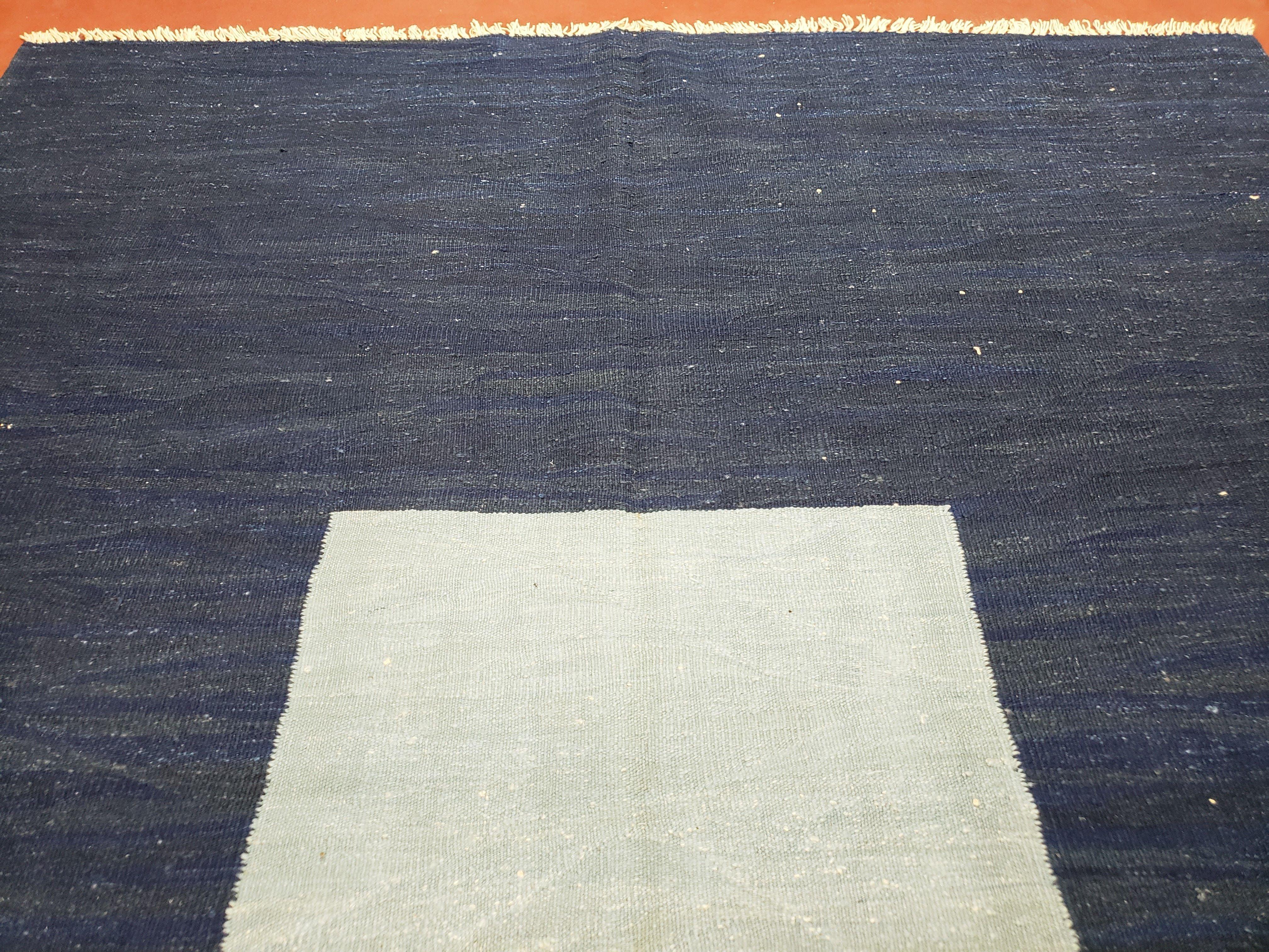 Large Turkish Kilim Rug, 6x9 - 7x10 Rug, Flatweave Carpets, Blue Rug, Abstract Rug, Playroom Rug, Rug for Nursery Room, Boho Rug, Wool - Jewel Rugs