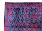 2' 9" X 4' 6" Vintage Handmade Tribal Wool Rug Balouchi Rug Afghan Rug Red Blue - Jewel Rugs