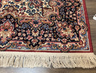 Vintage Karastan Rug 6x8, Karastan Red Sarouk, Semi Open Field Floral Kirman, Discontinued Karastan Oriental Carpet, Wool Karastan Area Rug - Jewel Rugs