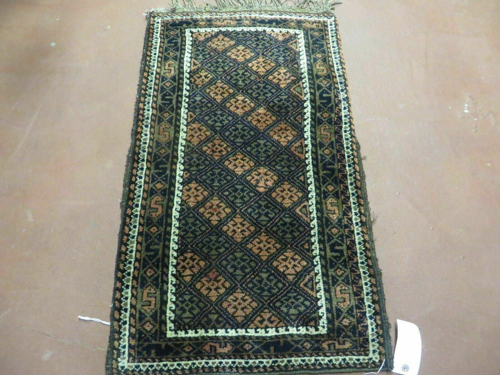 2' X 3' Antique Handmade Pakistani Bokhara Turkoman Balouchi Wool Rug Mat Nice - Jewel Rugs