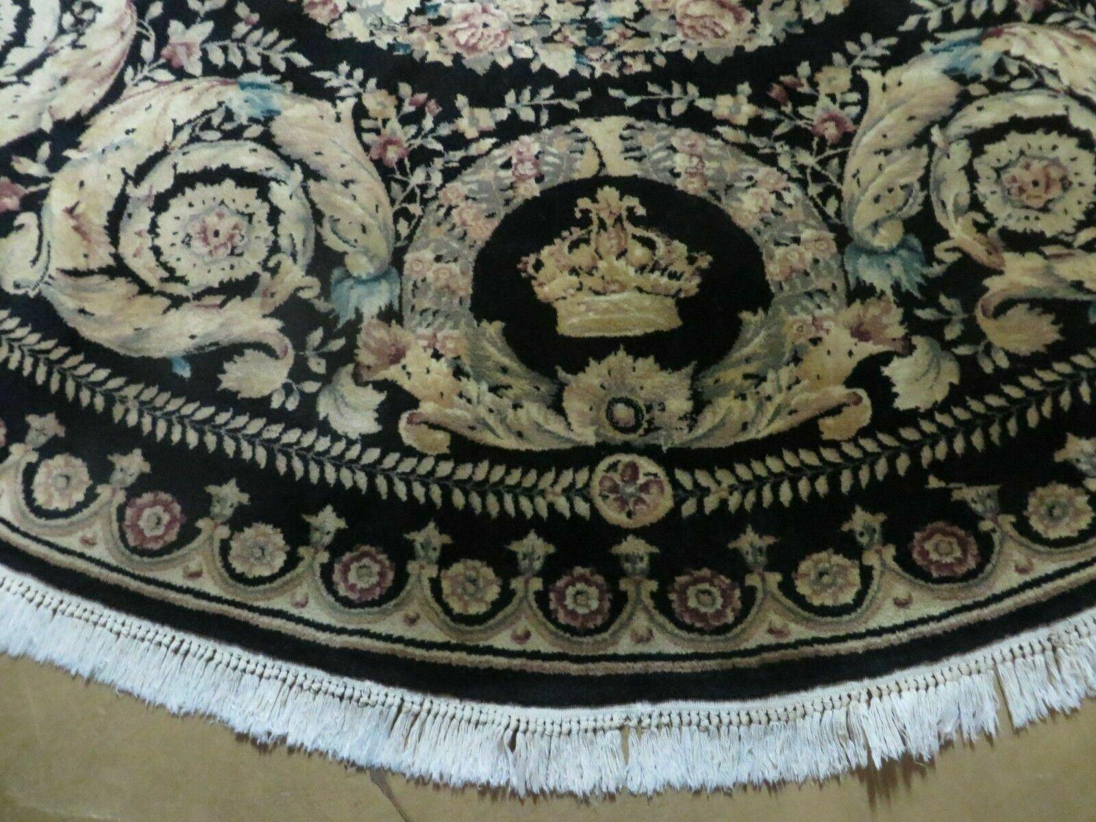 8' X 8' Vintage Handmade Chinese Savonnerie Versailles Pattern Wool Rug Carpet - Jewel Rugs