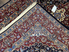 Dark Blue Persian Rug 5x8, Kork Wool Semi Antique Kashan Carpet, Very Fine Lachak Toranj Rug, Hand Knotted Floral Medallion Rug, 5 x 8 Oriental Rug - Jewel Rugs