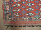 2.5' X 4' Antique Handmade Turkoman Tribal Wool Rug Cushion Case Yamud Soumak - Jewel Rugs