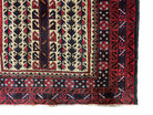 3x5 New Vintage Handmade Tribal Balouch Wool Rug Prayer Rug Red Black Beige Nice - Jewel Rugs