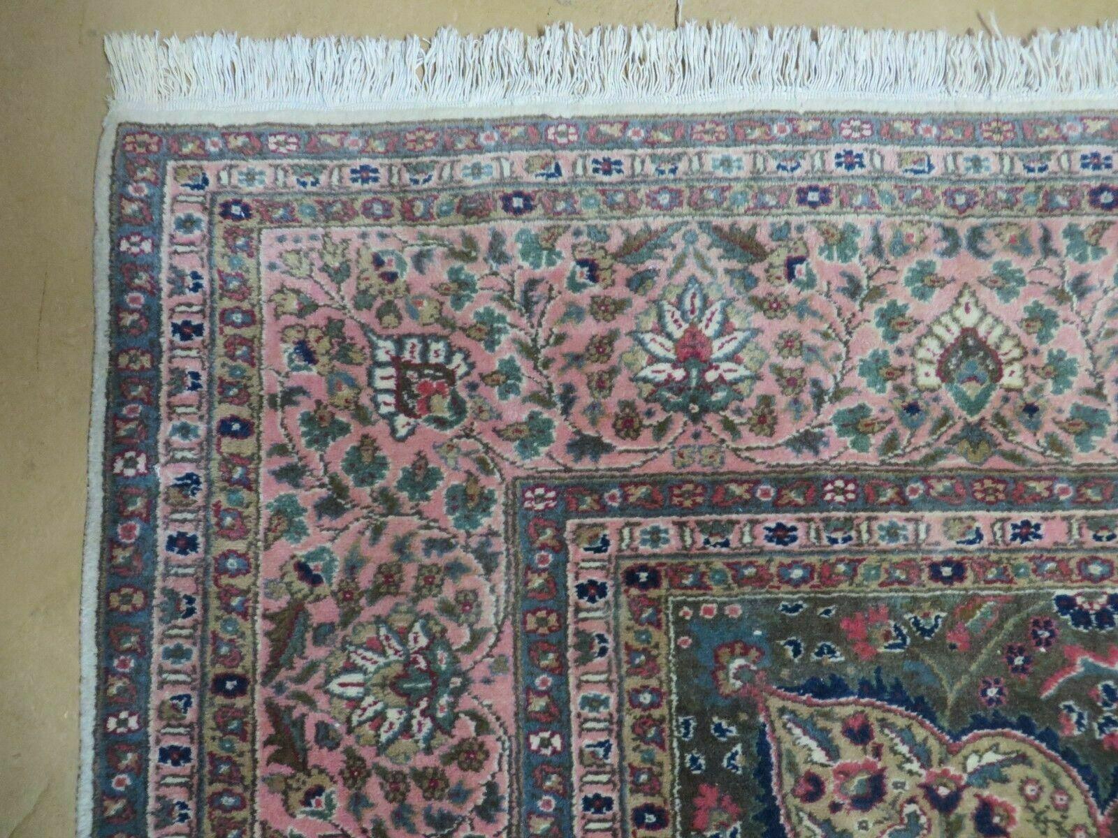 9' X 12' Vintage Fine Handmade India Jaipur Wool Rug Hand knotted Carpet Nice - Jewel Rugs