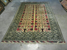 6' X 9' Vintage Handmade Afghan Baloch Turkoman Wool Carpet Signed Master Weaver - Jewel Rugs