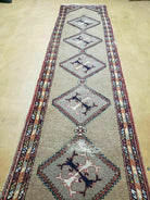 2'4" X 11' Antique Handmade Turkish Wool Rug Runner Carpet Camel Hair Nice - Jewel Rugs