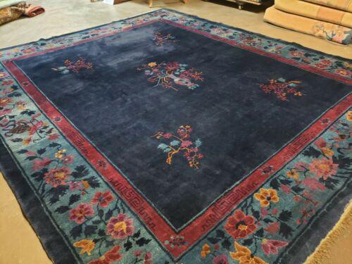 8' X 10' Antique Hand Made Art Deco Nichols Peking Chinese Rug Carpet Blue Nice - Jewel Rugs