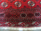 8' X 12' Vintage Handmade Bokhara Turkoman Wool Rug Carpet Red # 583 - Jewel Rugs