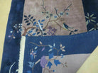 3' X 6' Antique Handmade Chinese Peking Art Deco Wool Blue & Gray Rug with Flowers - Jewel Rugs