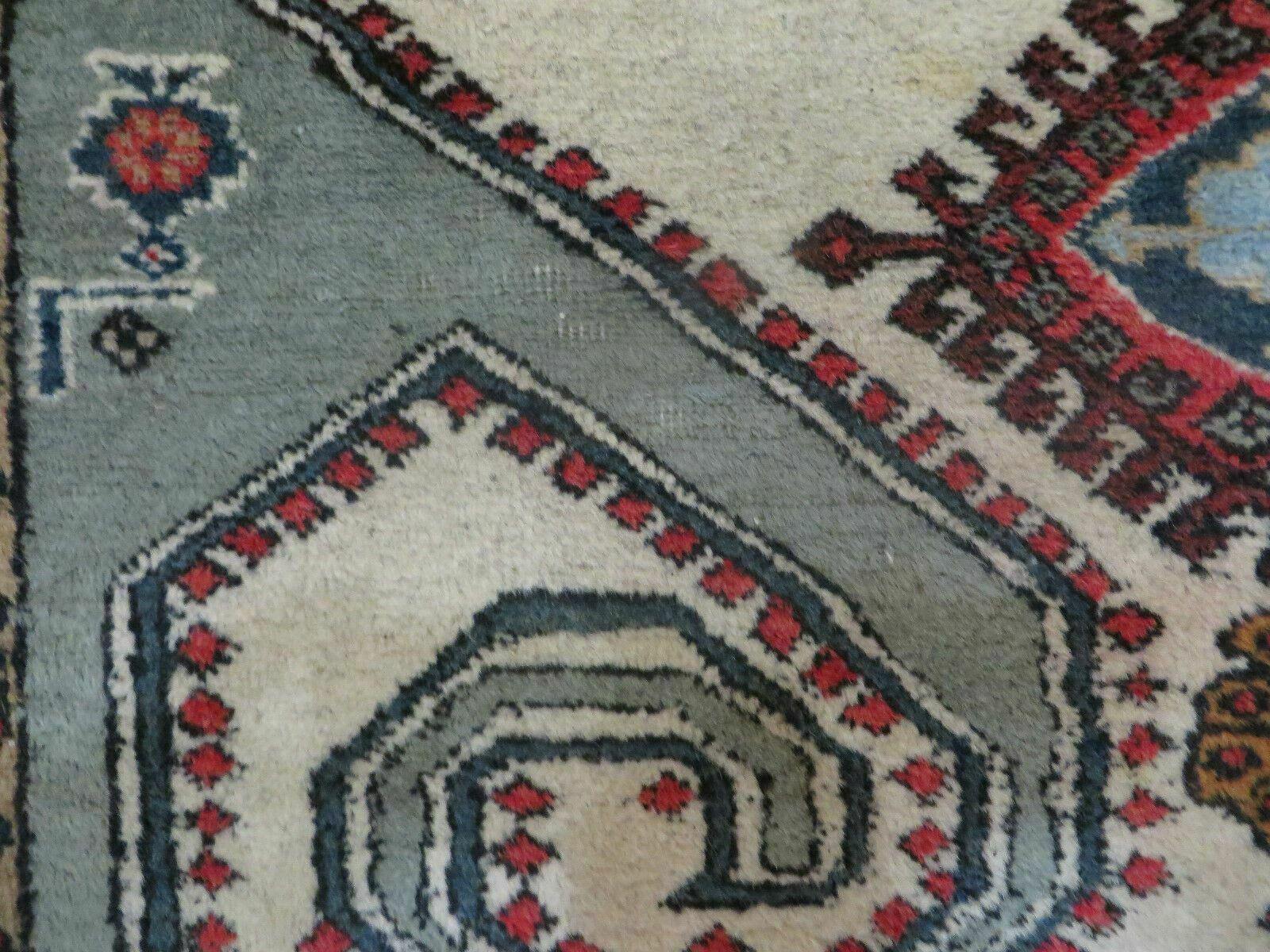 4' X 7' Vintage Handmade Knotted Rug India Caucasian Wool Soft Green Organic - Jewel Rugs