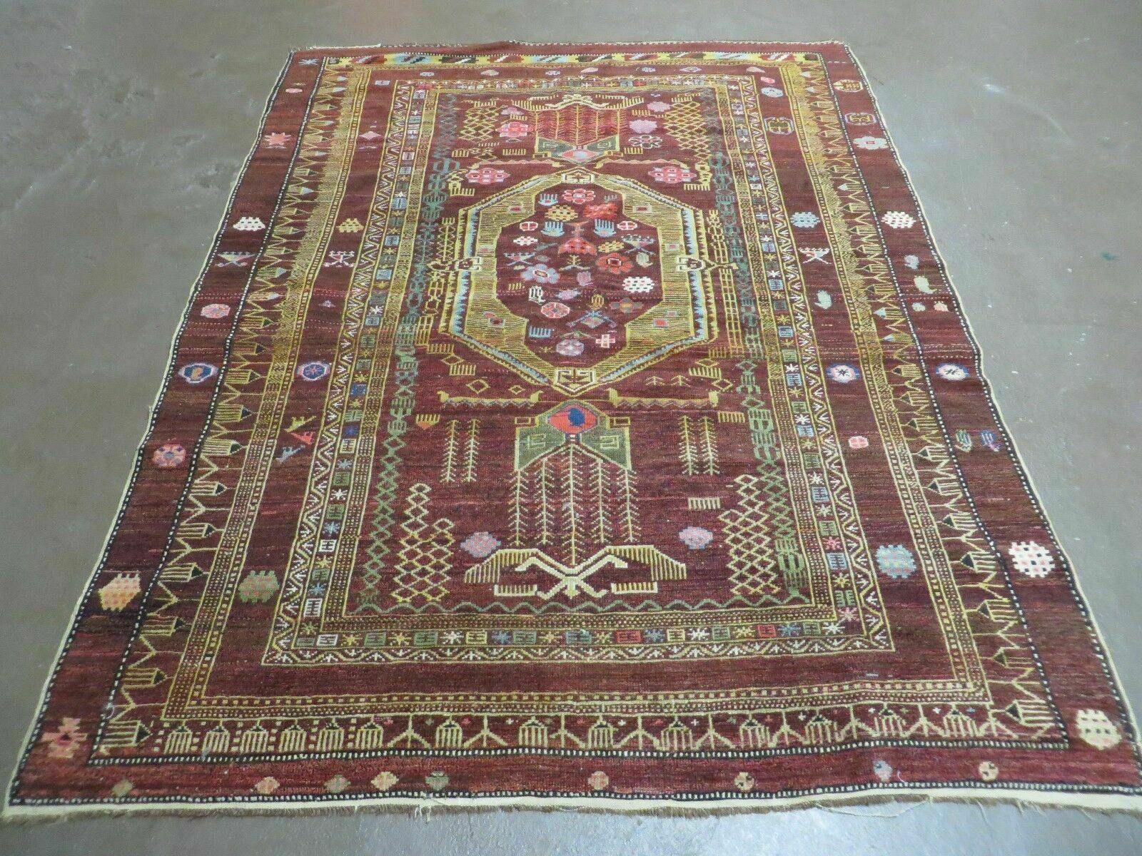 4' X 6' Antique Handmade Caucasian Shirvan Russian Armenian Wool Rug Colorful - Jewel Rugs