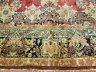 9' X 12' Authentic Antique Oriental Floral Red Allover Medallion Wool Rug Beauty - Jewel Rugs