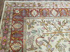 12' X 15' Antique Handmade Indo Larastan Birds Peacocks Animal Pictorial Wool Rug Oriental Carpet Oatmeal Color - Jewel Rugs