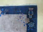 3' X 6' Antique Handmade Chinese Peking Art Deco Wool Blue & Gray Rug with Flowers - Jewel Rugs