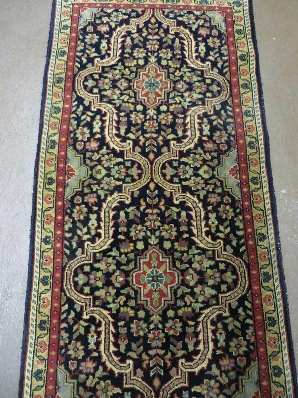 2' X 4' Vintage Handmade India Floral Oriental Wool Rug Carpet NICE - Jewel Rugs