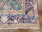 Antique Persian Kirman Rug 4.4 x 7.5, Highly Collectible, Late 19th Early 20th Century Rug, Millefleurs, Cows, Wool Hand Knotted, Pictorial - Jewel Rugs