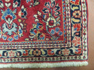 2' X 4' Antique Hand-Knotted Handmade Indian Floral Wool Rug Carpet Red Nice - Jewel Rugs